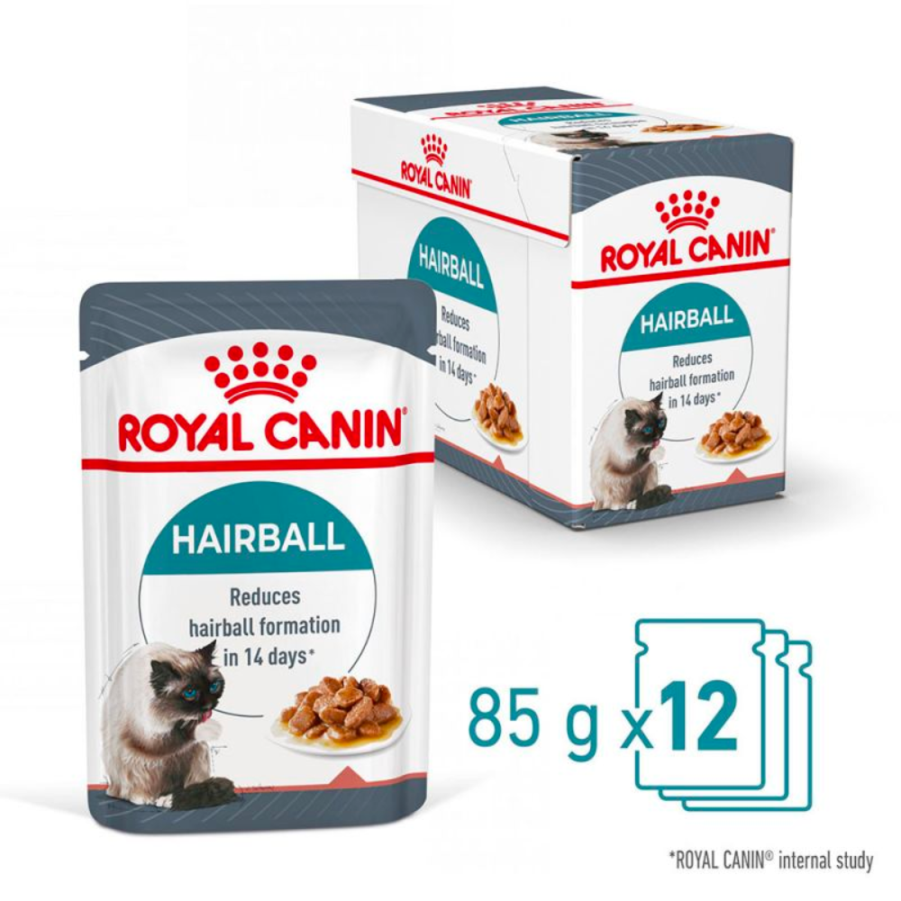 Royal Canin Hairball Care Wet Food In Gravy Or Jelly 12 x 85g