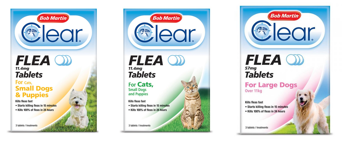 Bob Martin Clear Flea Tablets For Cats Dogs Direct4Pet Free Delivery