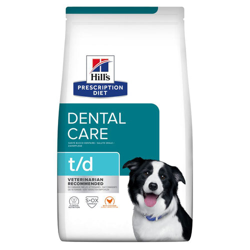 Hill's Prescription Diet t/d Dental Care Dry Dog Food with Chicken 10kg Bag