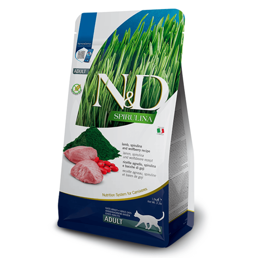 N&D Spirulina Cat Lamb 1.5kg