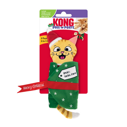 KONG Holiday Cat Pull-A-Partz Present Snowflake Wrap