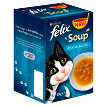 Load image into Gallery viewer, Felix Cat Soup Farm or Fish Selection 6 pack, 48g
