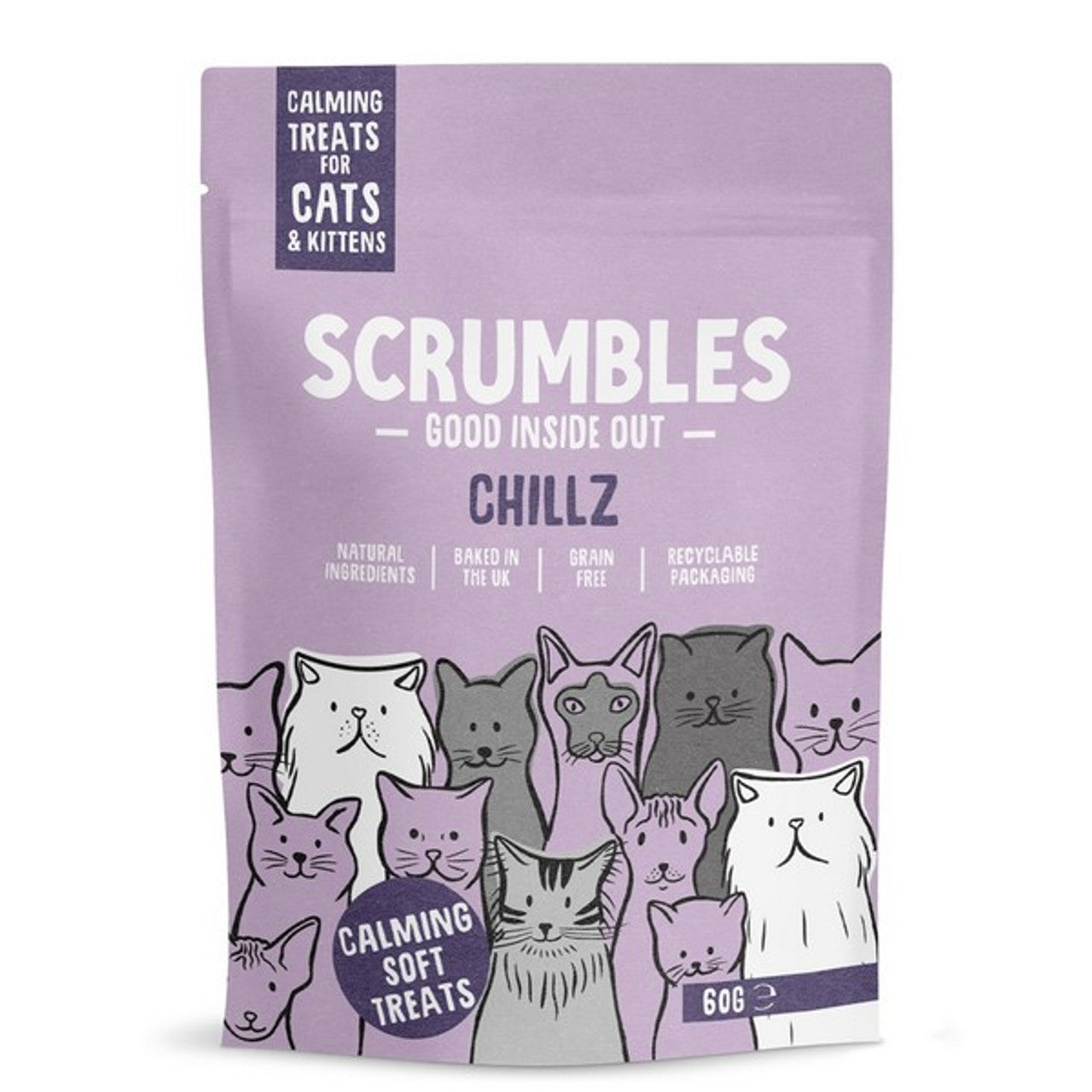 Scrumbles Cat Treats Chillz Calming Treats 60g	