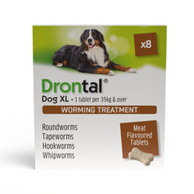 Load image into Gallery viewer, Drontal Tasty Bone XL Wormer Tablets - Large Dogs - Over 35kg - All Pack Sizes
