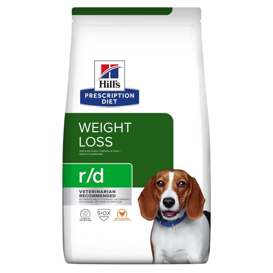 Hill's Prescription Diet r/d Weight Reduction Dry Dog Food with Chicken 10kg Bag