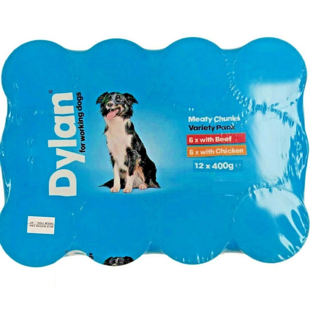 Dylan For Working Dogs Food Variety 12 Pack, Beef, Chicken, Lamb and Rabbit 400g