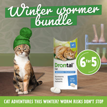 Load image into Gallery viewer, Drontal Wormer Tablets, Convenient for Small &amp; Medium Cats (Under 4kg) 6 Tablets
