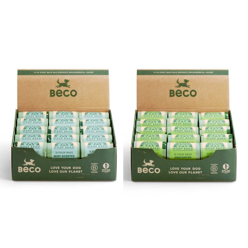 Beco Poop Bags Single Rolls Scented/Unscented 30x15 Packs	