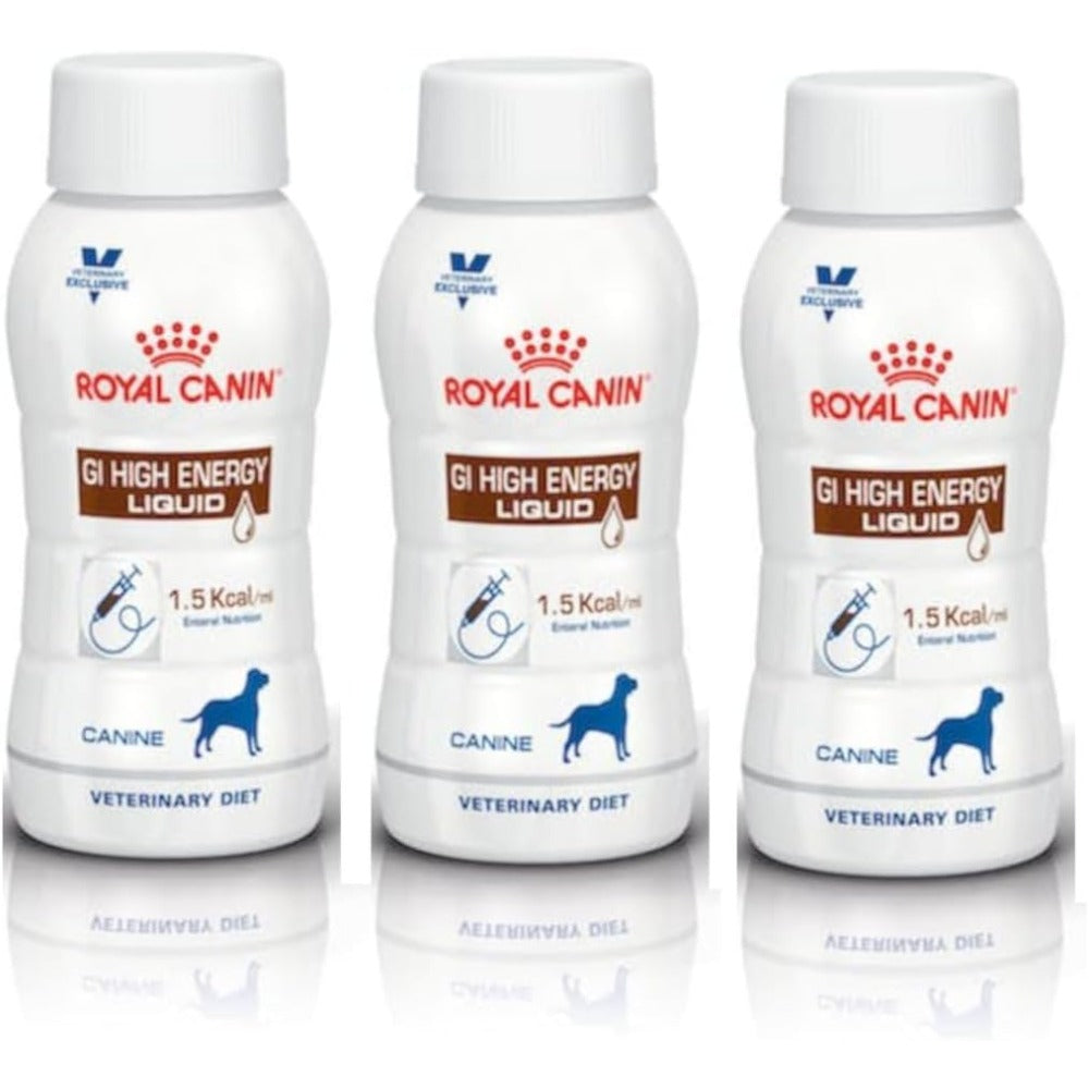 Royal Canin Veterinary Diet Canine GI High Energy Liquid Dog Food 200ml x 3