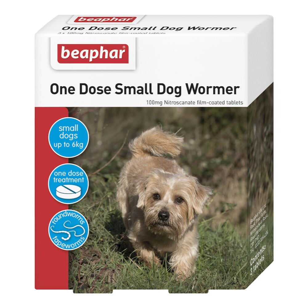 Beaphar One Dose - Small Dog Wormer Treatment 3 Tablets