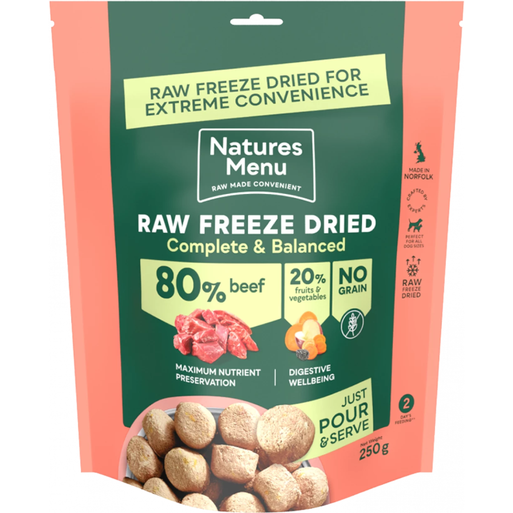 Natures Menu 80/20 Raw Freeze Dried Dog Food All Pack Sizes