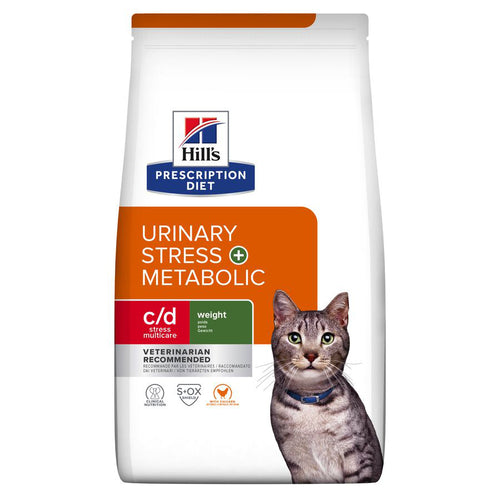 Hill's Prescription Diet c/d Multicare Stress + Metabolic Dry Cat Food with Chicken 8kg Bag