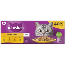 Load image into Gallery viewer, WHISKAS 1+ Cat 85g Pouches x 40 , Fish, Poultry fish and Surf &amp;Turf 
