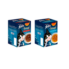 Load image into Gallery viewer, Felix Cat Soup Farm or Fish Selection 6 pack, 48g
