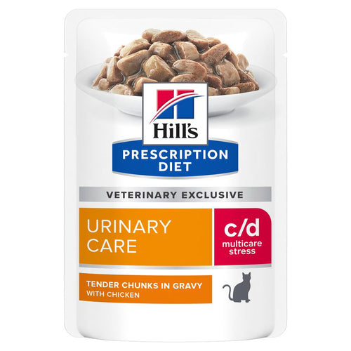 Hill's Prescription Diet c/d Multicare Stress Urinary Cat Wet Food with Chicken 12x85g Pouch