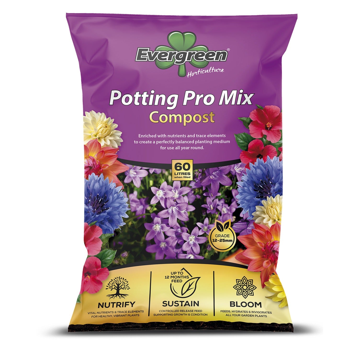 Evergreen Potting Compost Grade - 0-12mm/12-24mm - 60 Litres