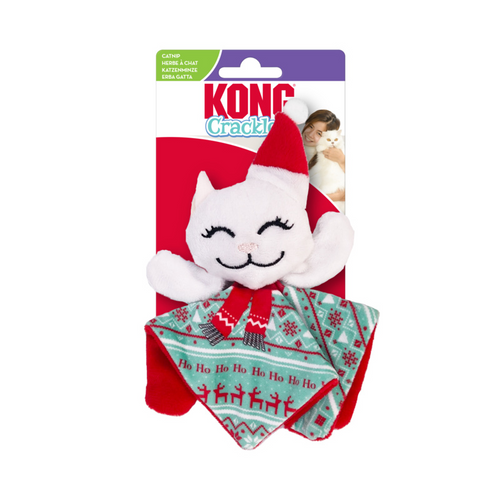 KONG Holiday Cat Crackles Santa Kitty