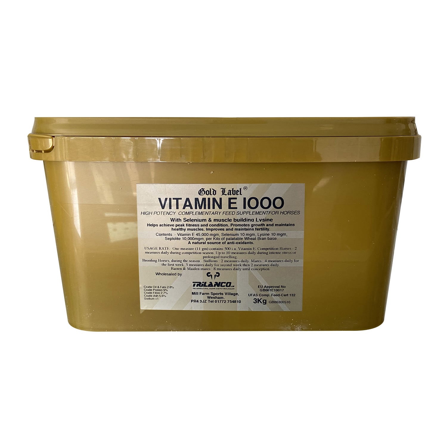 Gold Label Vitamin E 1000 For Horses - 1kg 