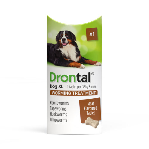 Drontal Tasty Bone XL Wormer Tablets - Large Dogs - Over 35kg - All Pack Sizes