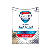 Load image into Gallery viewer, Bob Martin Clear Plus 67mg / 60.3mg Flea &amp; Tick Spot-On Solution For Small Dogs 2-10kg
