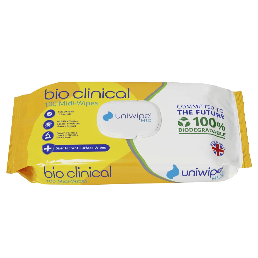 Uniwipe Bio Clinical Disinfectant Surface Wipes 100 Pack