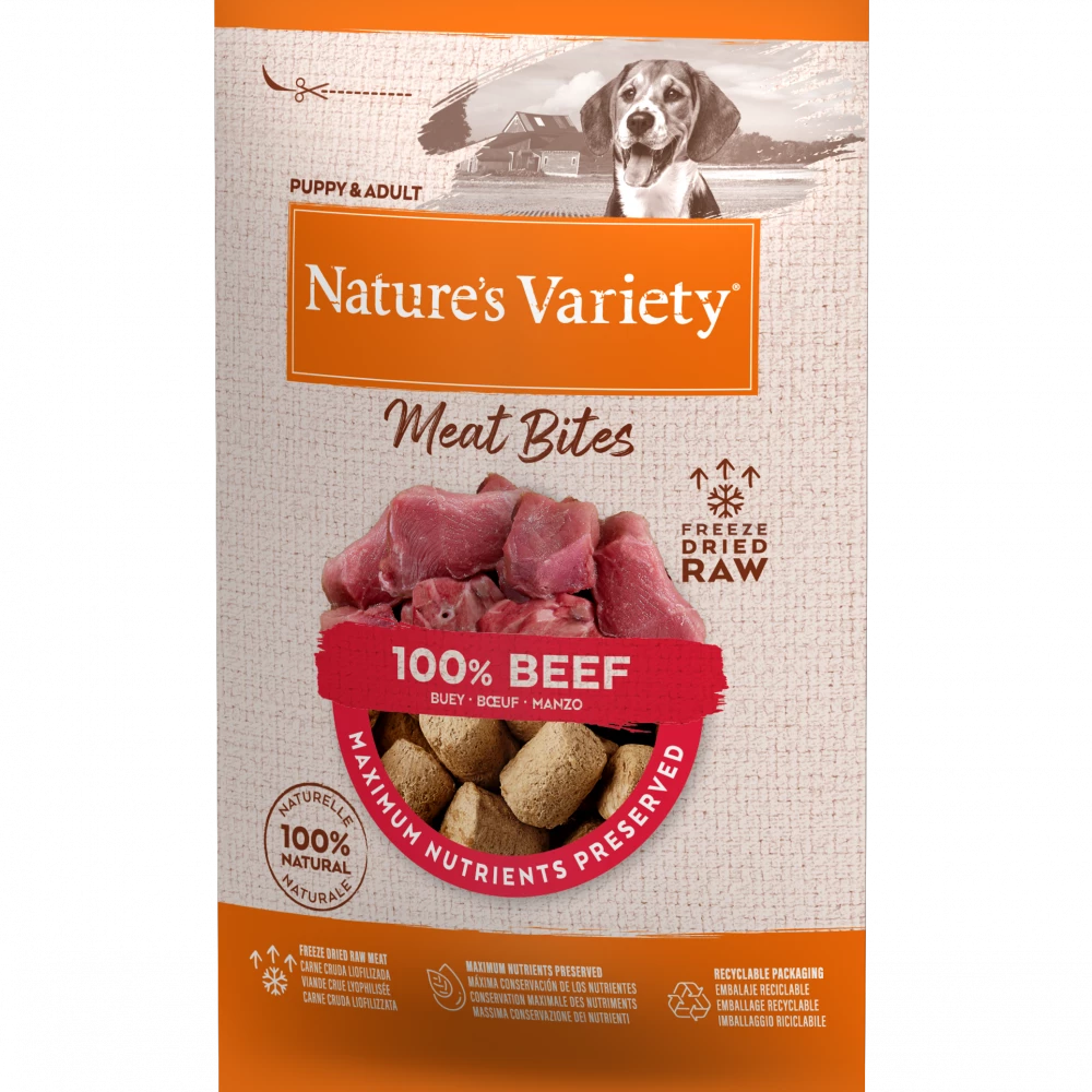 Nature's Variety Freeze Dried Meat Bites For Adult Dogs 20x20g