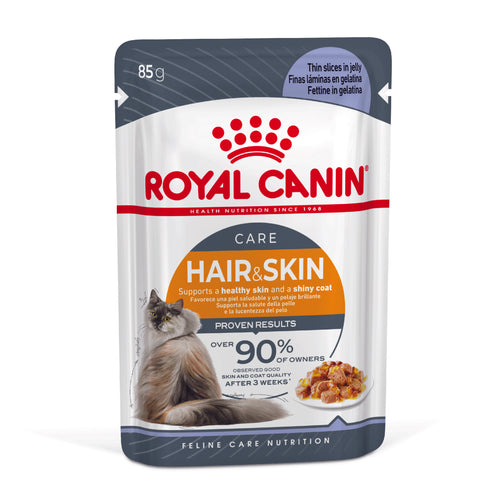 Royal Canin Hair & Skin Care in Jelly Adult Wet Cat Food 12 x 85g