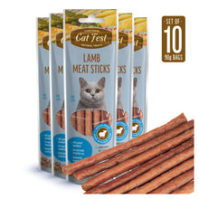 Load image into Gallery viewer, Pet Fest Cat Fest Meat Sticks Treats For Cat Beef/Lamb/Duck/Chicken Single/10 Pack
