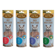 Load image into Gallery viewer, Pet Fest Cat Fest Meat Sticks Treats For Cat Beef/Lamb/Duck/Chicken Single/10 Pack
