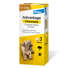 Load image into Gallery viewer, Elanco Advantage Chewable Flea and Tick Protection
