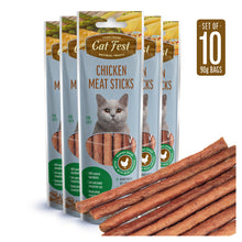 Load image into Gallery viewer, Pet Fest Cat Fest Meat Sticks Treats For Cat Beef/Lamb/Duck/Chicken Single/10 Pack
