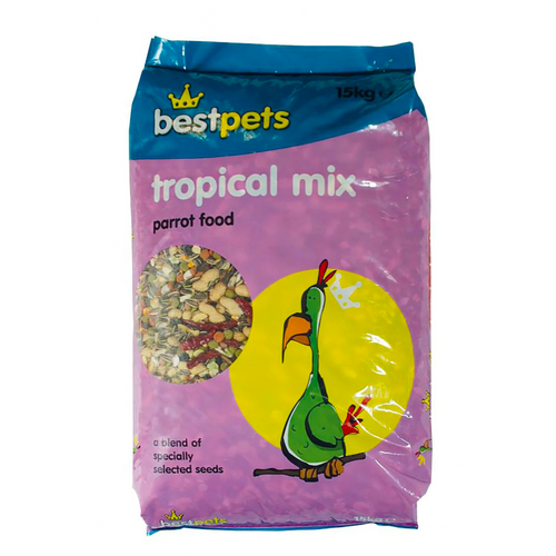 Bestpets Tropical Parrot Food Mix 15Kg 