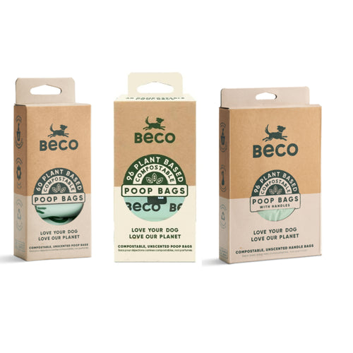 Beco Home Compostable Poop Bags Beco Home Compostable Poop Bags x60/x96 Pack & x96 Pack With Handles	