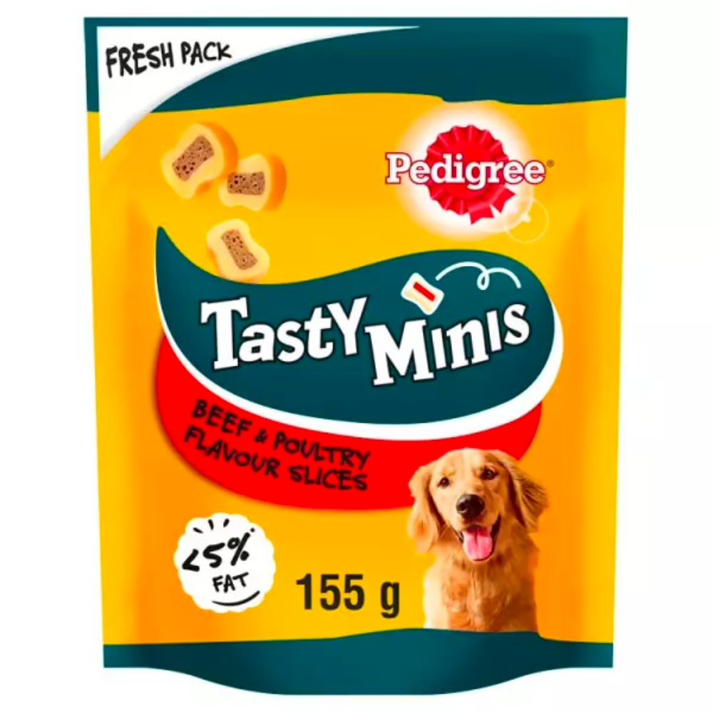 Pedigree Tasty Minis Dog Treats with Beef, Poultry, Chicken and Duck 