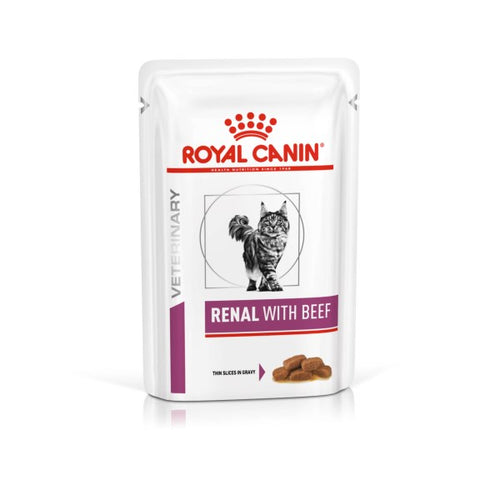 Royal Canin Veterinary Health Nutrition Feline Renal Beef Cat Food 85g 