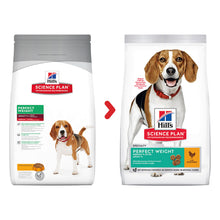 Load image into Gallery viewer, Hill&#39;s Science Plan Adult Perfect Weight Medium Dry Dog Food Chicken Flavour 12kg
