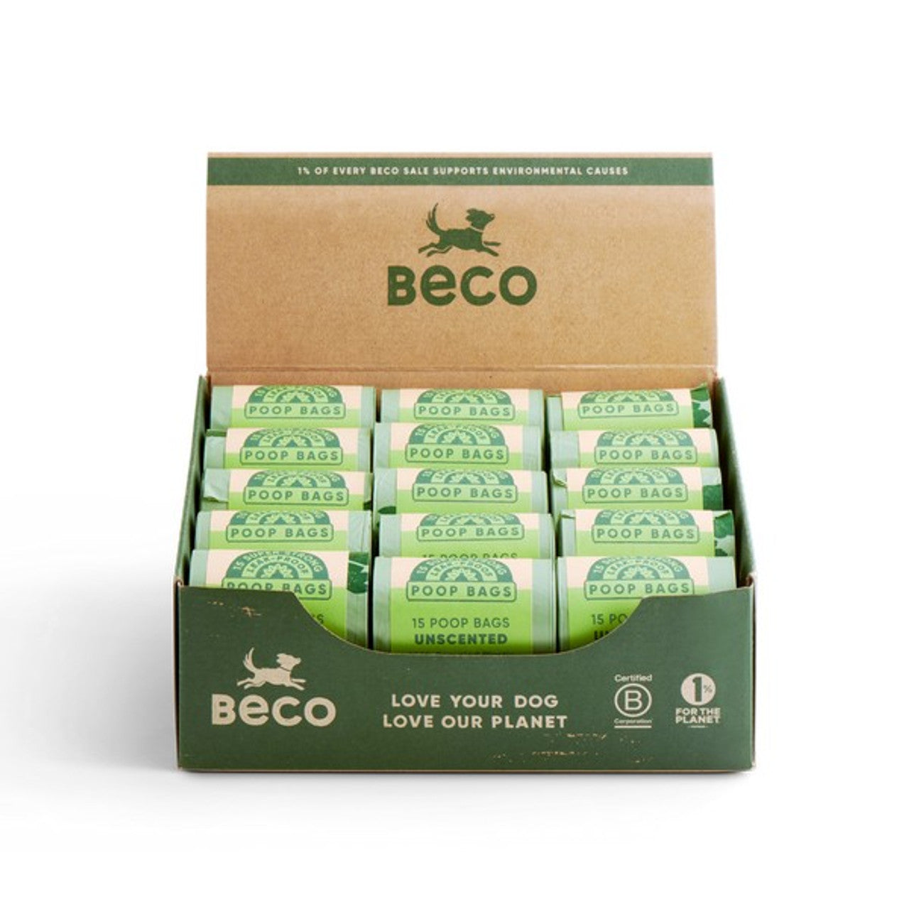 Beco Poop Bags Single Rolls Scented/Unscented 30x15 Packs	