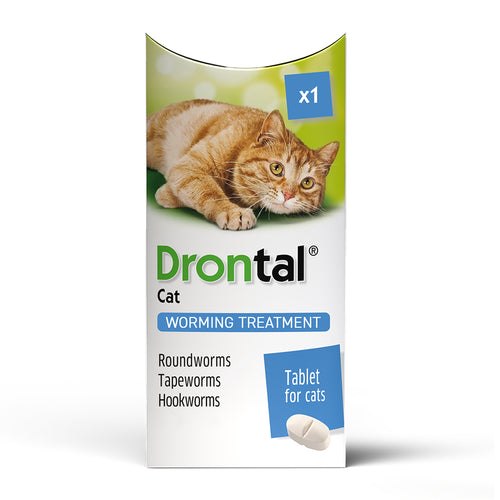 Drontal Wormer Tablets for Small & Medium Cats - Under 4kg - All Pack Sizes