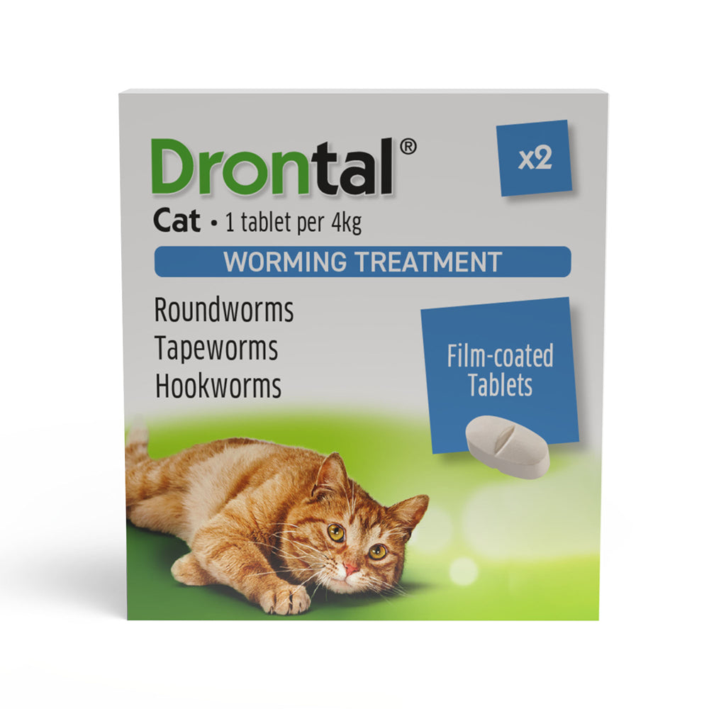 Drontal Wormer Tablets for Small & Medium Cats - Under 4kg - All Pack Sizes