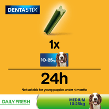 Load image into Gallery viewer, Pedigree Dentastix FRESH Daily Dental Chews Medium Dog 28 Sticks x 4
