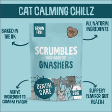 Load image into Gallery viewer, Scrumbles Cat Treats Gnashers Dental Bites 60g
