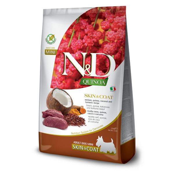 N&D Quinoa Dog Skin & Coat Venison/Coconut 2.5kg