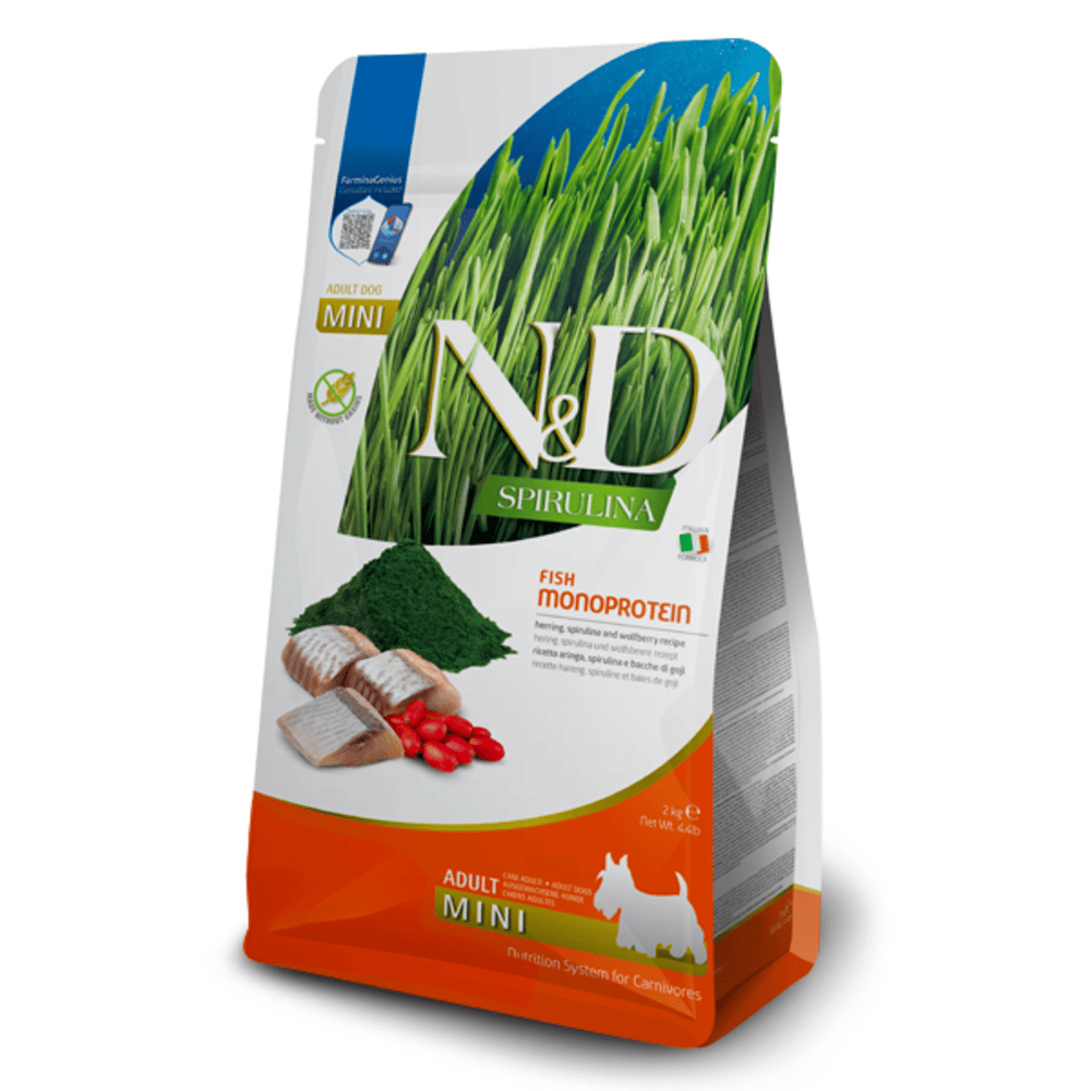 N&D Spirulina Dog Herring Mini 2kg