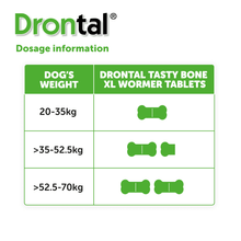 Load image into Gallery viewer, Drontal Tasty Bone XL Wormer Tablets, Convenient for Large Dogs (Over 20kg) 6 Tablets
