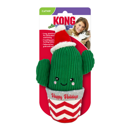 KONG Holiday Wrangler Cactus Cat Toy with Catnip