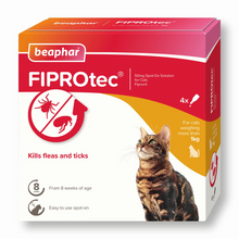 Load image into Gallery viewer, Beaphar Fiprotec Spot On Cat 4 Pipettes
