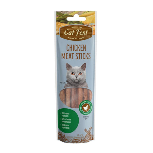 Pet Fest Cat Fest Meat Sticks Treats For Cat Beef/Lamb/Duck/Chicken Single/10 Pack