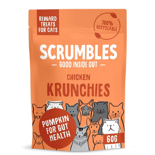 Scrumbles Chicken Krunchies Treats For Cats 60g	