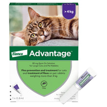 Load image into Gallery viewer, Advantage Spot On Flea Treatment For Cats, Dogs &amp; Rabbits - 1 Pipette
