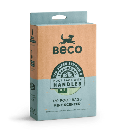 Beco Large Dog Poop Bags Mint Scented With Handles 120/270 Pack	